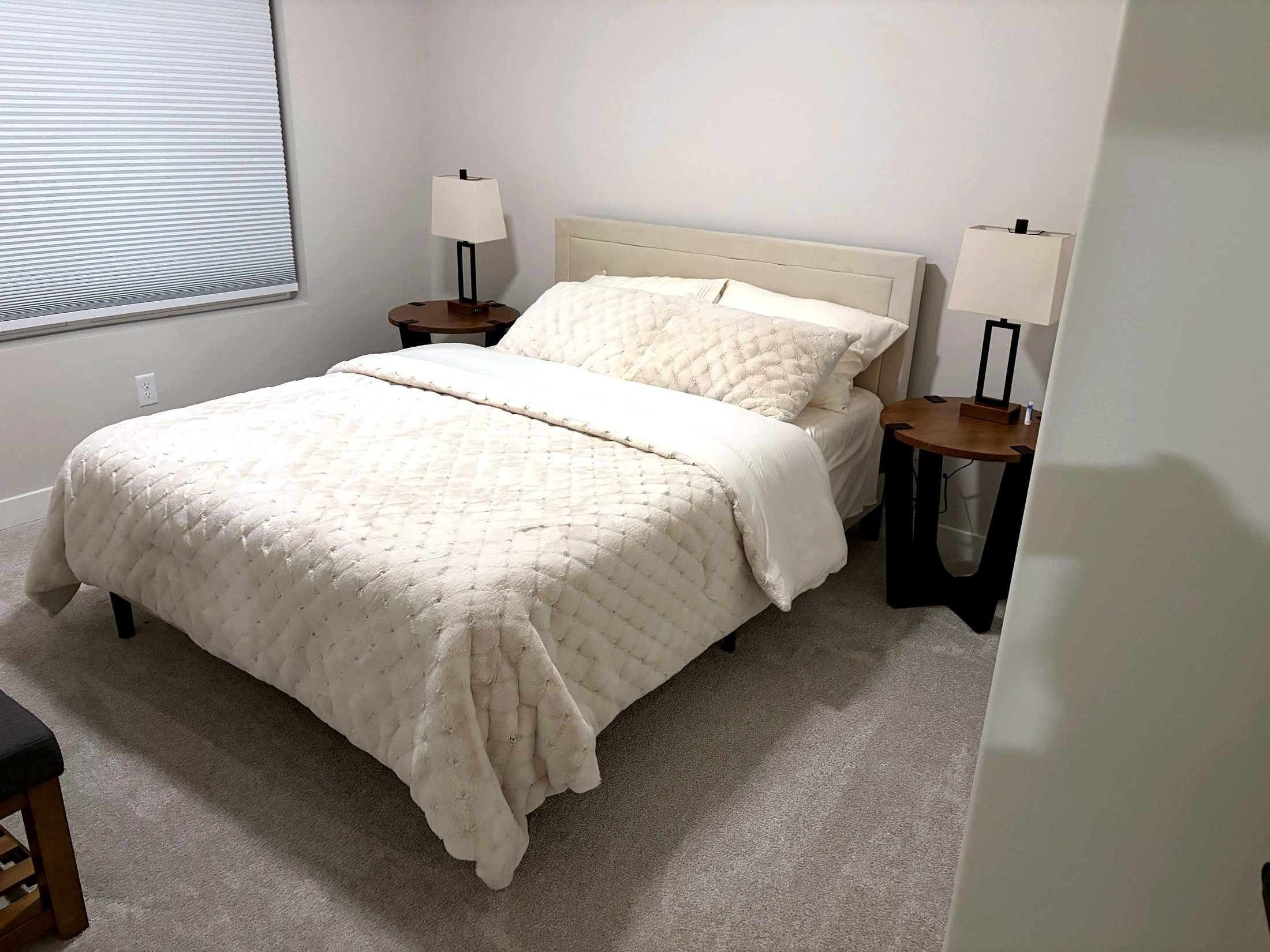 Bedroom refreshed during recurring house cleaning