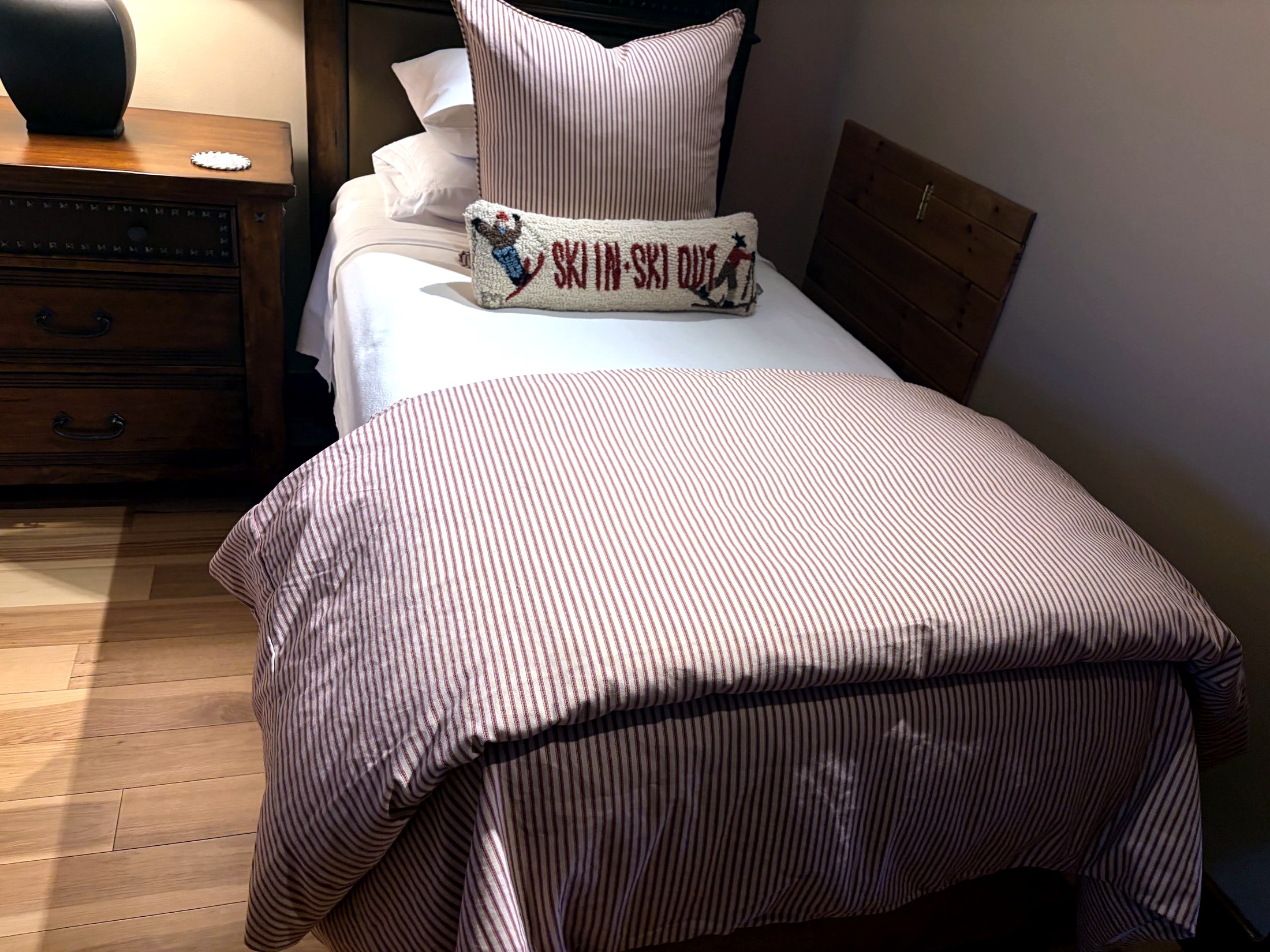 Bedroom reset during short-term rental turnover cleaning
