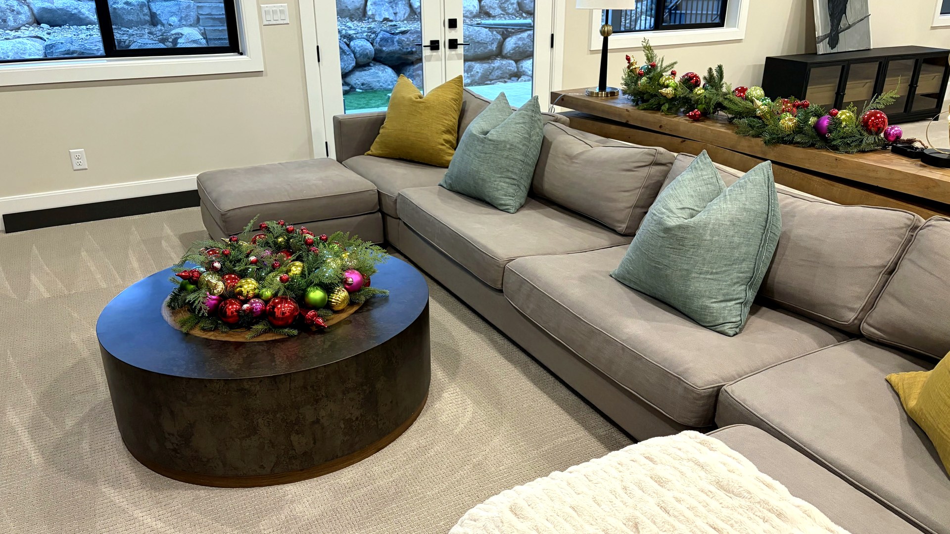 Family room cleaned for an Oakley Ranch area home
